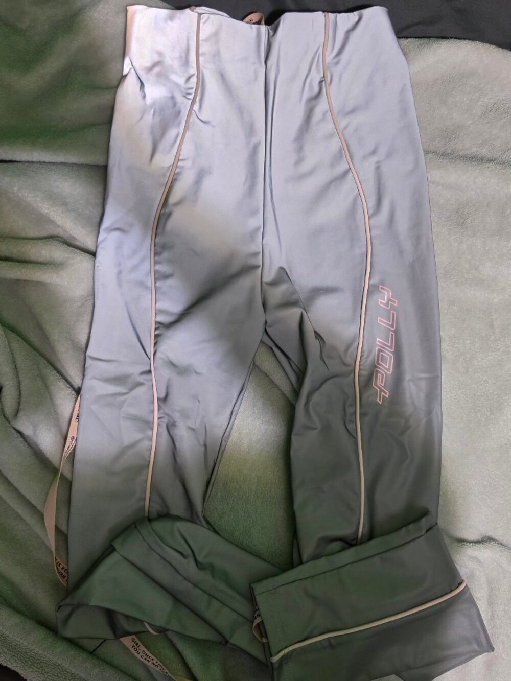 Size 8 Oh Polly grey and pink reflective Leggings